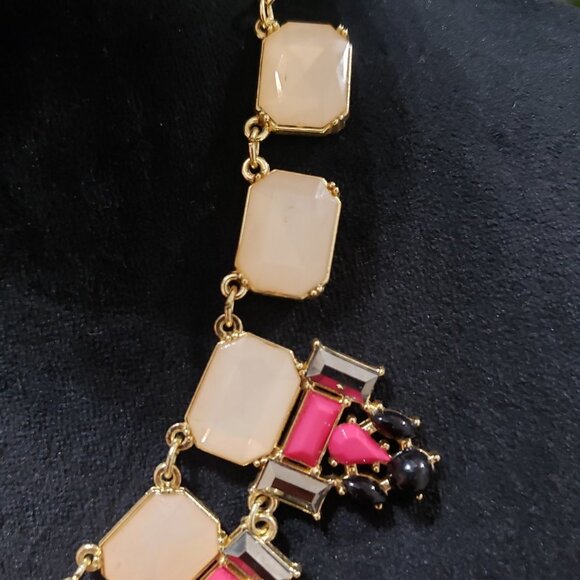 Womens Fashions Multicolor Glass Shape Stone Colored Necklace with Lobster Clasp - Picture 3 of 9